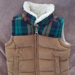 Old Navy Puffer Corduroy Winter Vest Toddler 3-6 mos